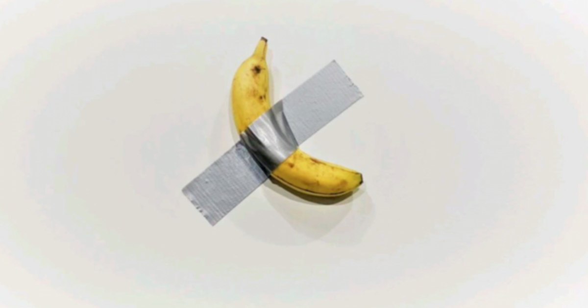 Banană lipită pe perete, scoasă la licitație cu 1 milion de dolari