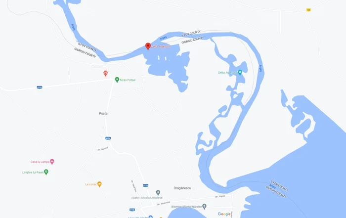 Delta a Arges captura Google Maps