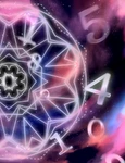 numerology concept with pink light jpg