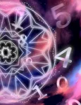 numerology concept with pink light jpg