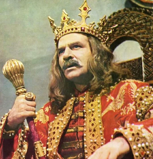 Gheorghe Cozorici interpretându-l pe domnitorul Ștefan cel Mare
