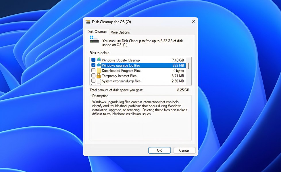 Cât de sigur e să ștergi Windows Update Cleanup files și Windows upgrade log files
