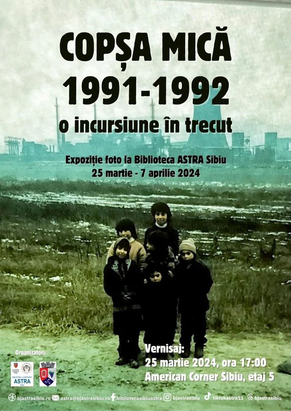 „Copșa Mică 1991-1992. Incursiune în trecut” – expoziție de fotografie la Biblioteca ASTRA Sibiu