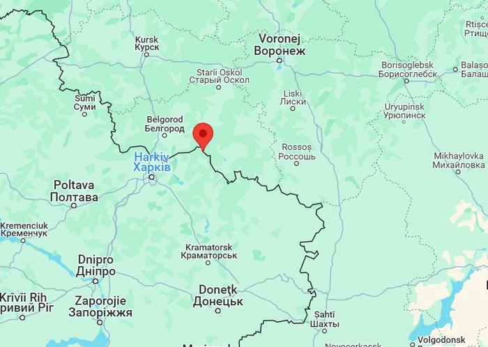 Regiuni din zona graniței ruso-ucrainene Captură Google Maps