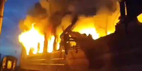 Ucraina tren bombardat in Harkov 27.01.2026 foto captura video X