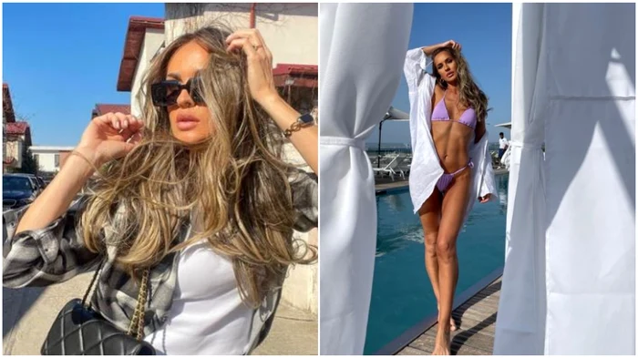 Vedeta e prezentă la Marele Premiu de Formula 1 de la Monaco. Foto: colaj/Instagram Diana Munteanu