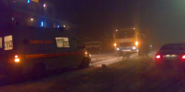 Circulaţia pe acel tronson de drum a fost blocată preţ de o jumătate de oră