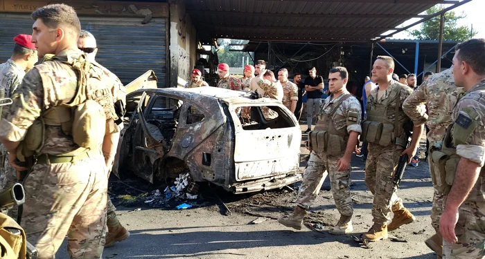 Momentul în care armata israeliană lovește un vehicul în care se afla un comandant al Hamas, în Liban