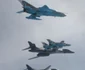 Două bombardiere strategice americane antrenamente comune deasupra României cu avioane ale Forţelor Aeriene Române FOTO MApN