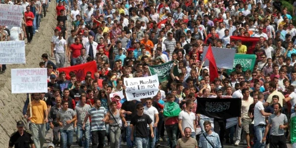 Protestul albanezilor din Macedonia
