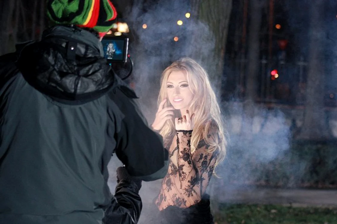 Filmări videoclip Crazy About You by Andreea Bălan FOTO: Facebook
