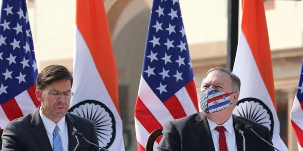 Mark Esper si Mike Pompeo in vizita in India FOTO EPA-EFE