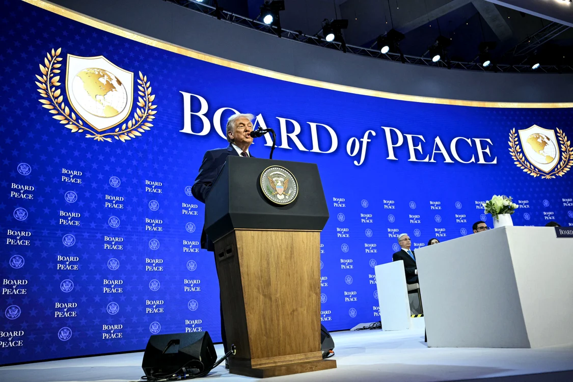 Donald Trump la reuniunea „Board of Peace” la Forumul Economic de la Davos FOTO AFP