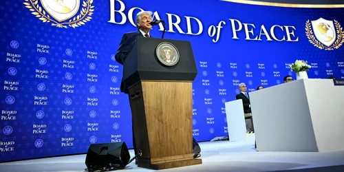Donald Trump la reuniunea „Board of Peace” la Forumul Economic de la Davos FOTO AFP