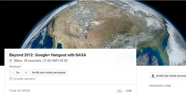 nasa google+ hangout