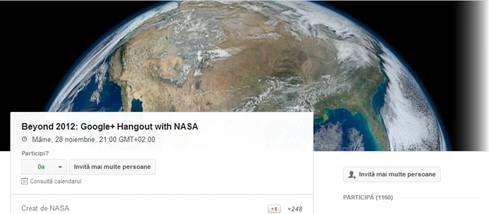 NASA va discuta pe Google+ despre sfârşitul lumii.