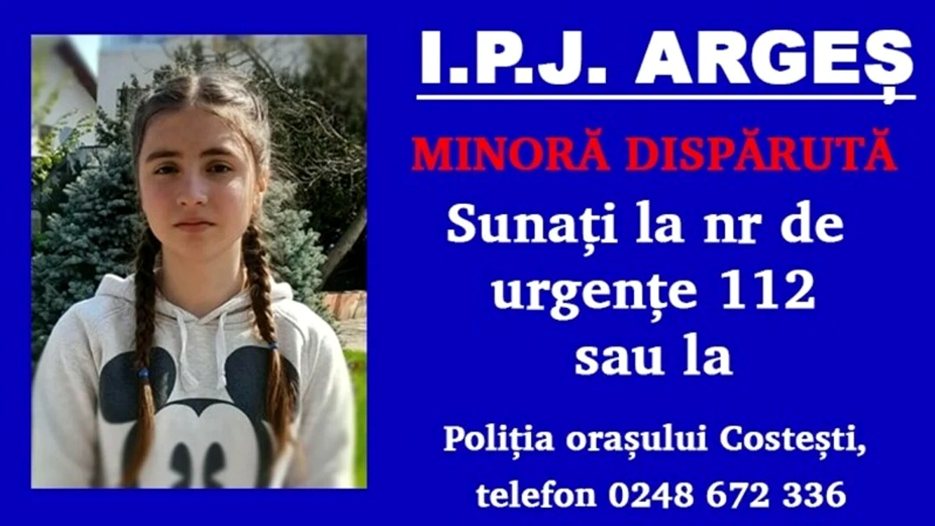 Fata a plecat de acasă și nu s-a mai întors FOTO IPJ Argeș