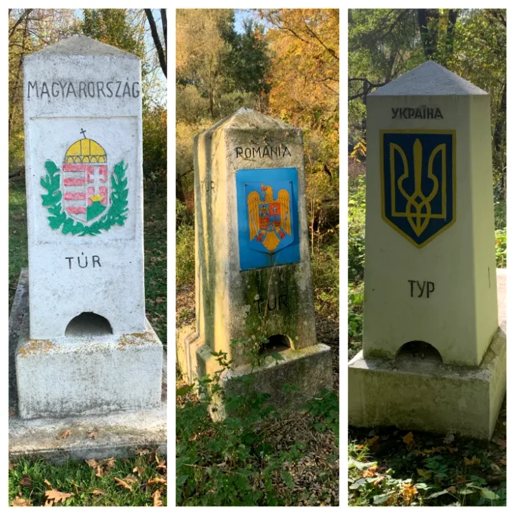 Locul de la frontierele României, Ungariei și Ucrainei. 