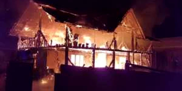 Incendiu Mihoveni. FOTO ISU Suceava