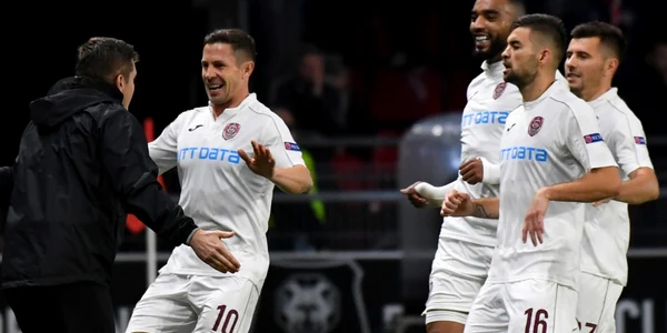 CFR Cluj - Rennes Ciprian Deac bucurie FOTO AFP