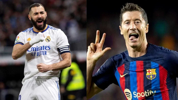 Benzema (Real Madrid) și Lewandowski (Barcelona), doi atacanți de clasă mondială