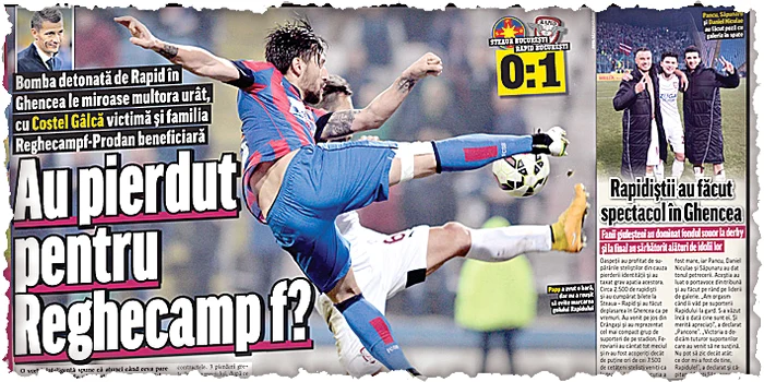 Ieri, Click! a scris  despre suspiciunile  de după Steaua - Rapid