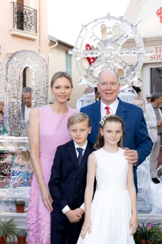 Charlene și Albert de Monaco cu Jacques și Gabriella