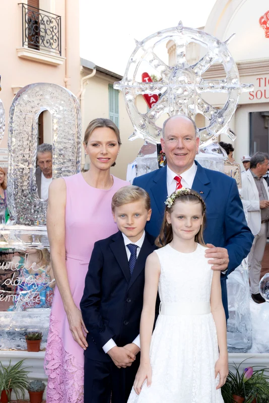 Charlene și Albert de Monaco cu Jacques și Gabriella
