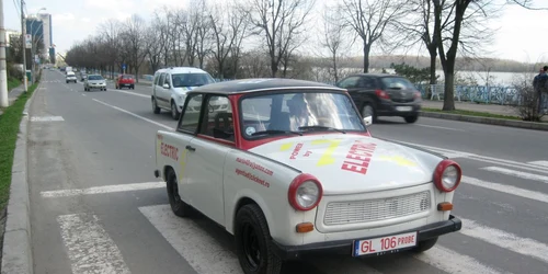 Noul Trabi Electric a uimit trecătorii din Galaţi