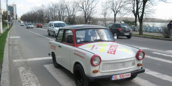 Noul Trabi Electric a uimit trecătorii din Galaţi