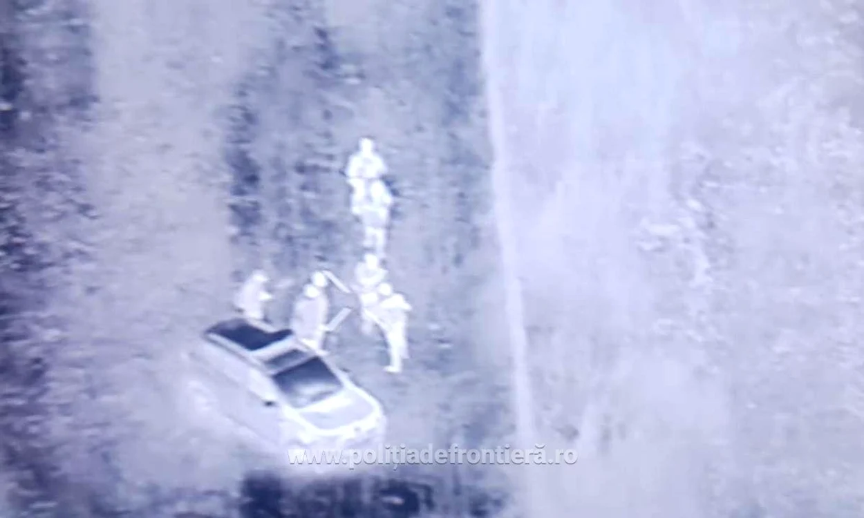 Migranții mergeau spre Ungaria FOTO Poliția de Frontieră 