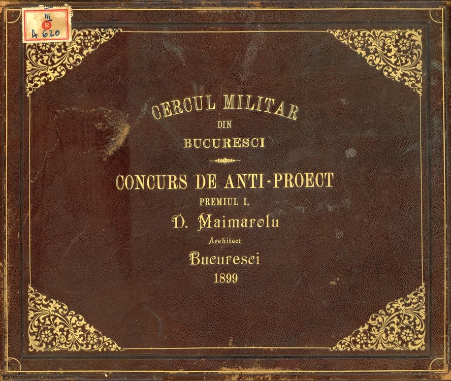 Coperta albumului „Cercul Militar din Bucuresci”, 1899