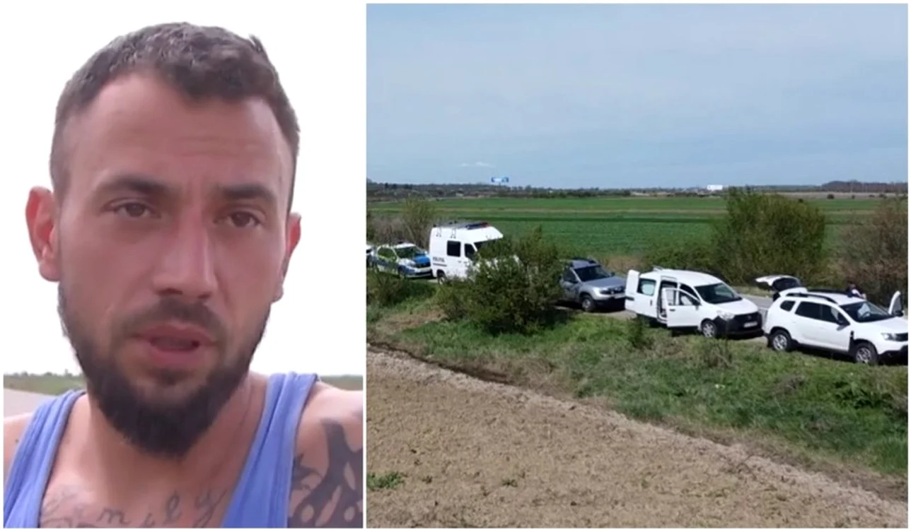 Bărbatul care a descoperit cadavrul pe câmp. FOTO A3