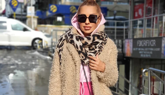 Sonia Trifan, pe străzile cu zăpadă, din Istanbul Sursa: arhivă personală