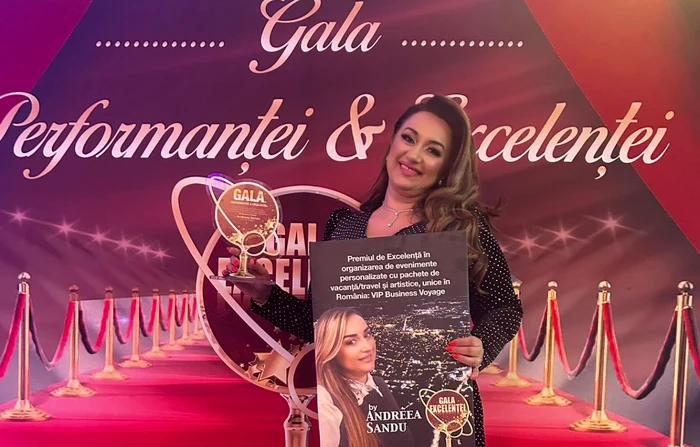 Andreea Sandu, prmiată la Gala Performanței și Excelenței Sursa: Instagram  