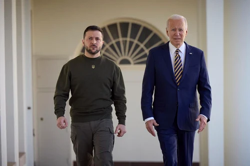 Volodimir Zelenski, primit la Casa Albă de Jill Biden și Joe Biden