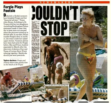 Fergie și pozele care au oripilat familia regală