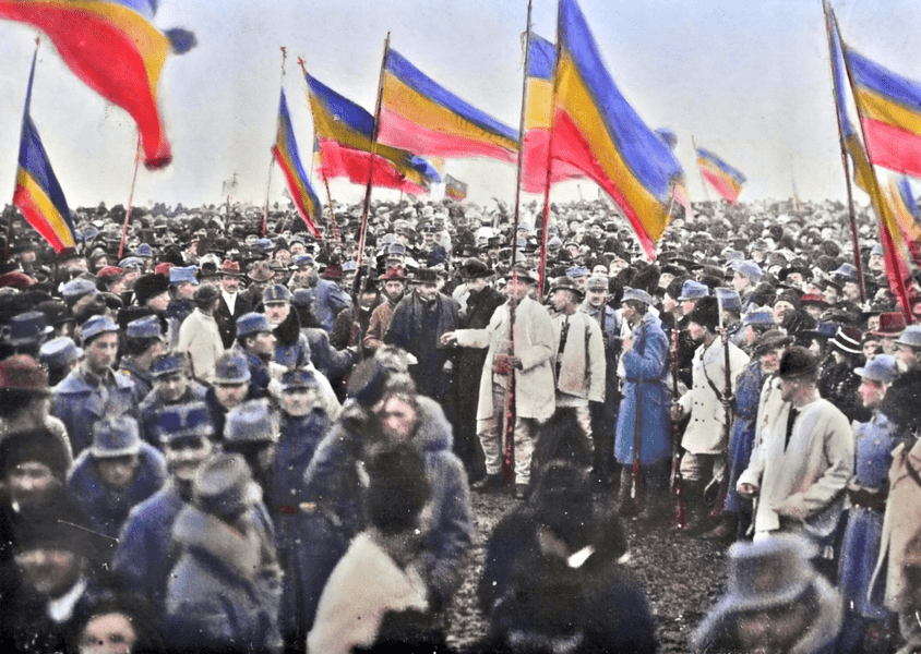 Singurele fotografii de la Marea Unire din 1918, în culori FOTO