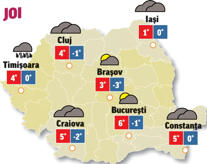 Prognoza meteo 10 decembrie anunță cer acoperit și ceață în majoritatea regiunilor