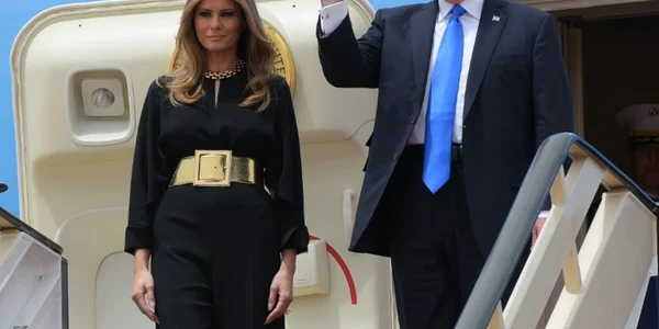 Donald Trump si Melania in Arabia Saudita FOTO AFP