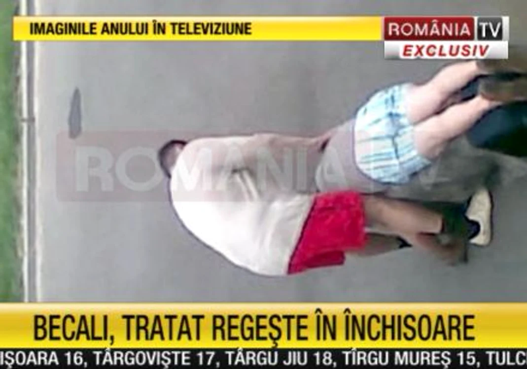 Becali în inchisoare (capturi RTV)
