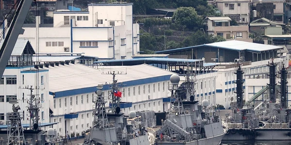 Nave de luptă ancorate în portul Keelung din Taiwan FOTO EPA-EFE