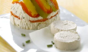 Goat's cheese and bell pepper terrine jpeg