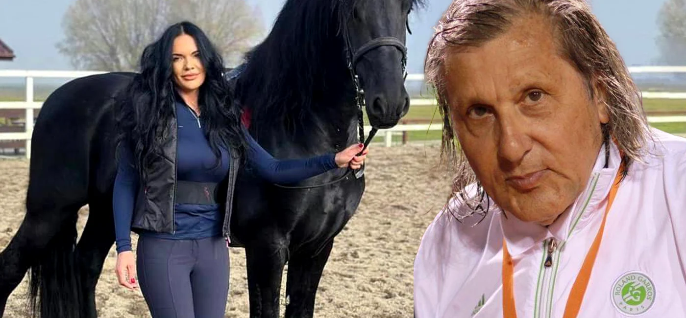Ilie Năstase, soția Ioana și calul Cezărică. Foto Click!