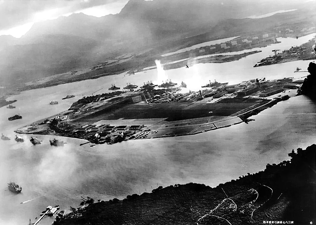 Attack on Pearl Harbor Japanese planes view jpg jpeg