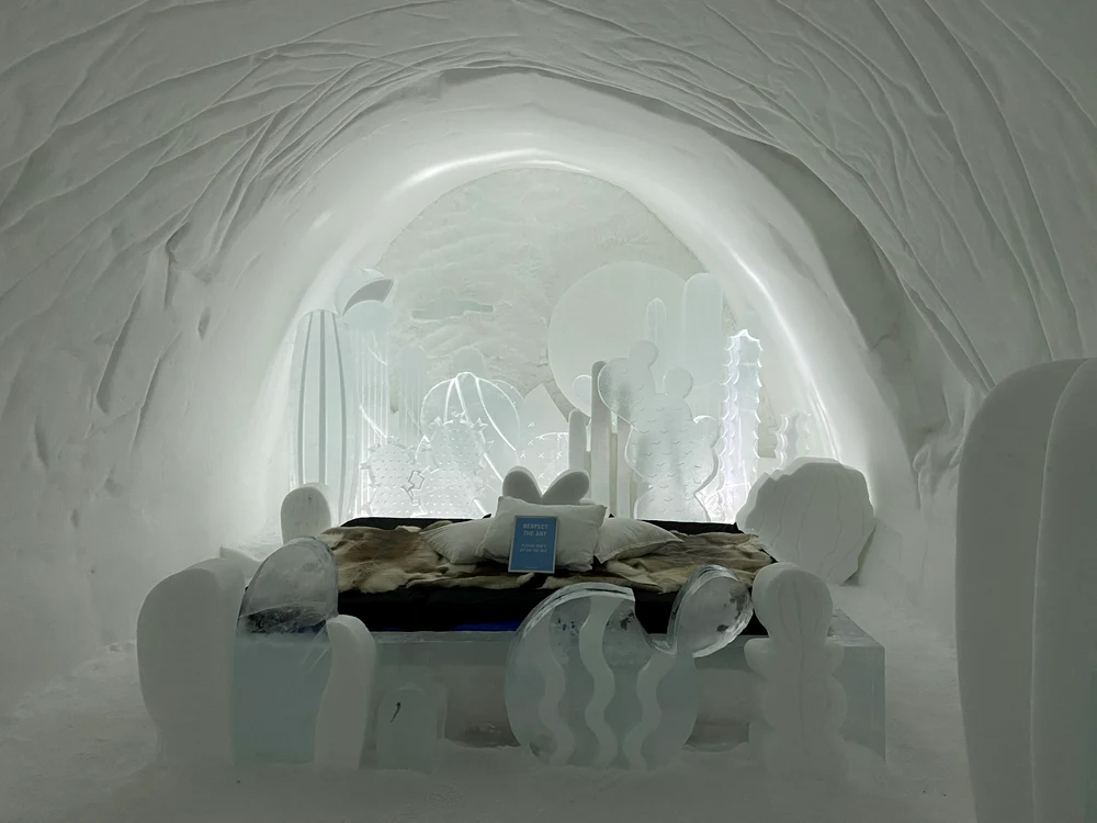 Camera din gheață și zăpadă creată de Monica Popescu FOTO Monica Popescu/Icehotel