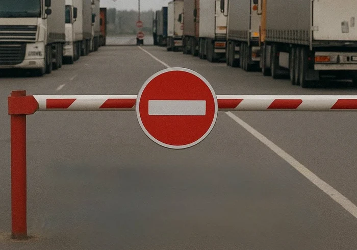 Camioane blocate la graniță FOTO: X