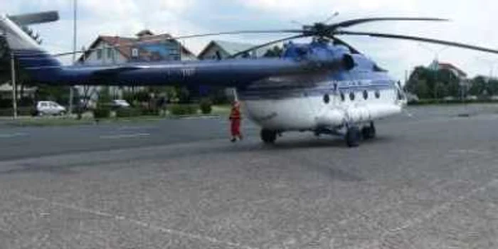 Pitesti: Elicopter SMURD la stadion