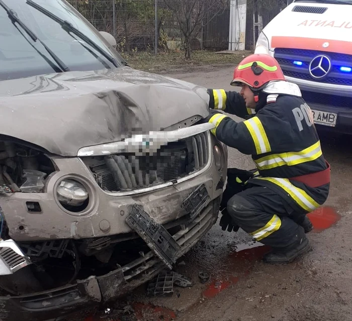 A fost nevoie de descarcerare. FOTO ISU Giurgiu