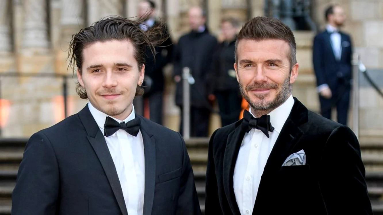 Brooklyn şi David Beckham. FOTO: arhivă